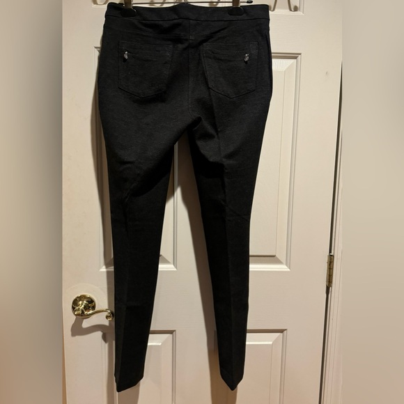 Anne Klein pull on ponte pants in dark grey - Picture 3 of 6